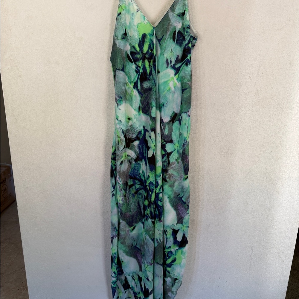 Charlie Jade Green and Blue‎ Floral Maxi Dress size Large